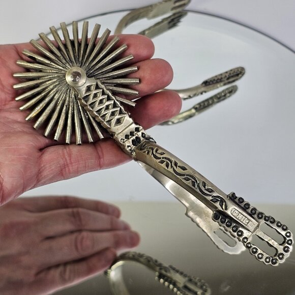 Chilean Cowboy Spurs Vintage Artisan Handmade Set Equestrian Riding Horse - Picture 11 of 16